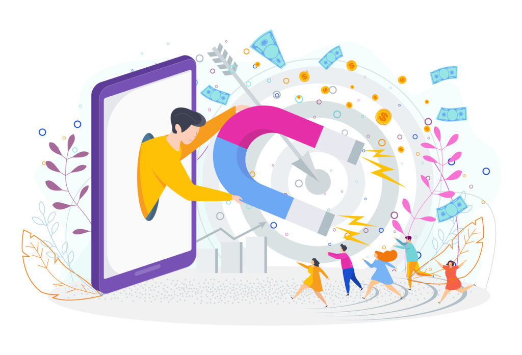 Comunicazioni di marketing con il pubblico di destinazione. 